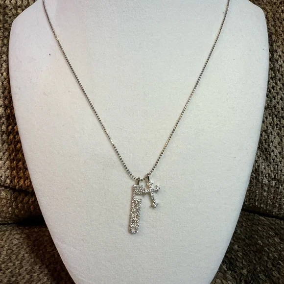 Rhinestone blessed necklace with cross - Picture 2 of 3